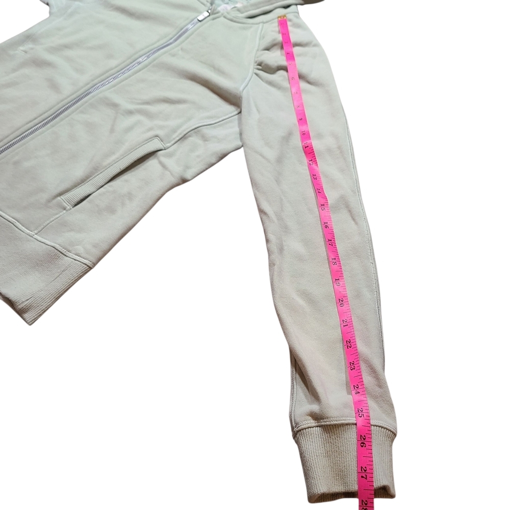 Lululemon Athletica Scuba Cool & Collected Hoodie Mint Green Zip Jacket Size 4 - Picture 9 of 9